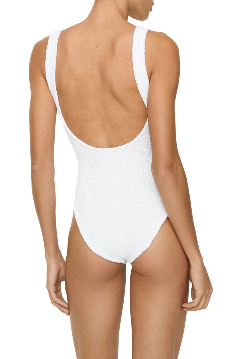 Burberry x Hunza G Domino Original Crinkle<sup>™</sup> One-Piece Swimsuit, Alternate, color, 