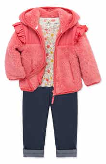 Garden T-Shirt, Fleece Hooded Jacket & Denim Leggings Set