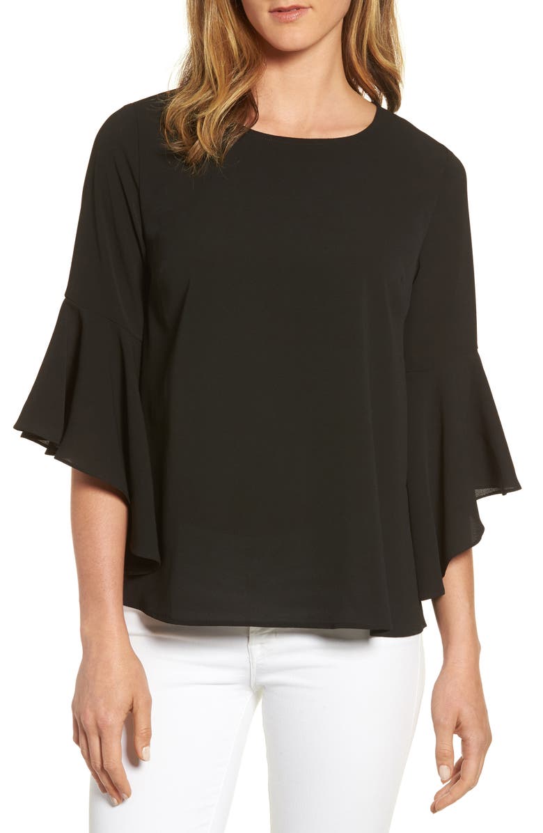 Bobeau Bell Sleeve Blouse, Main, color,