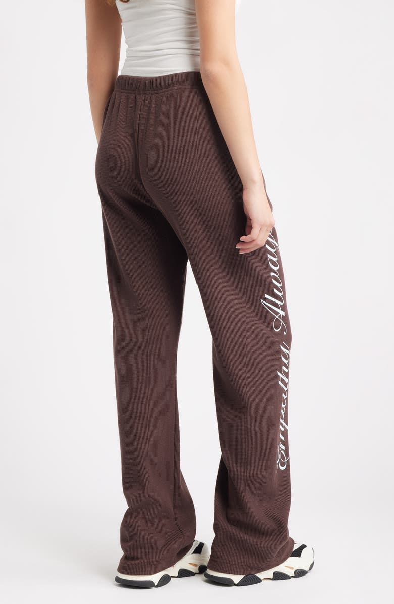 THE MAYFAIR GROUP Empathy Always Waffle Knit Pants, Alternate, color, Brown
