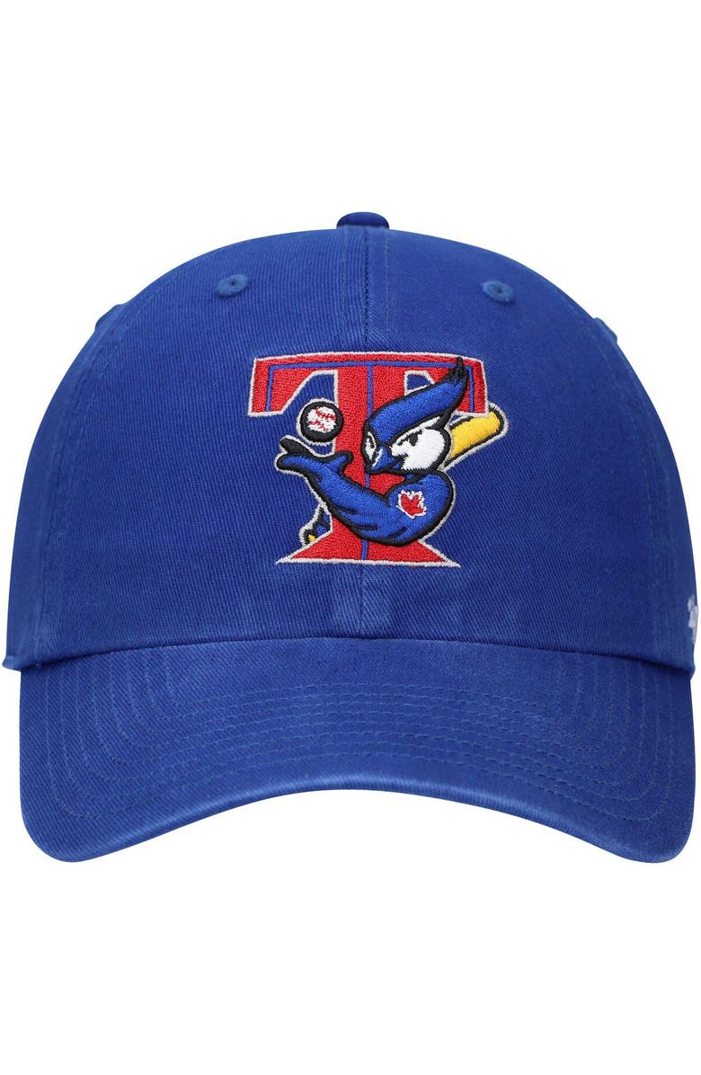 '47 Men's '47 Royal Toronto Blue Jays Team Logo Cooperstown Collection Clean Up Adjustable Hat, Alternate, color, Royal