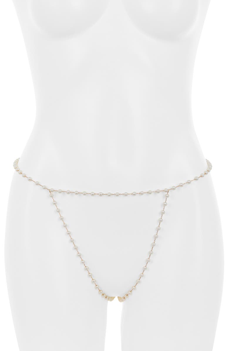 Bluebella Imitation Pearl Ouvert Open Gusset Briefs, Main, color, 