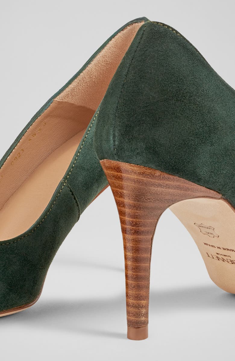 LK Bennett Floret Pointed Toe Pump, Alternate, color, Dark Green