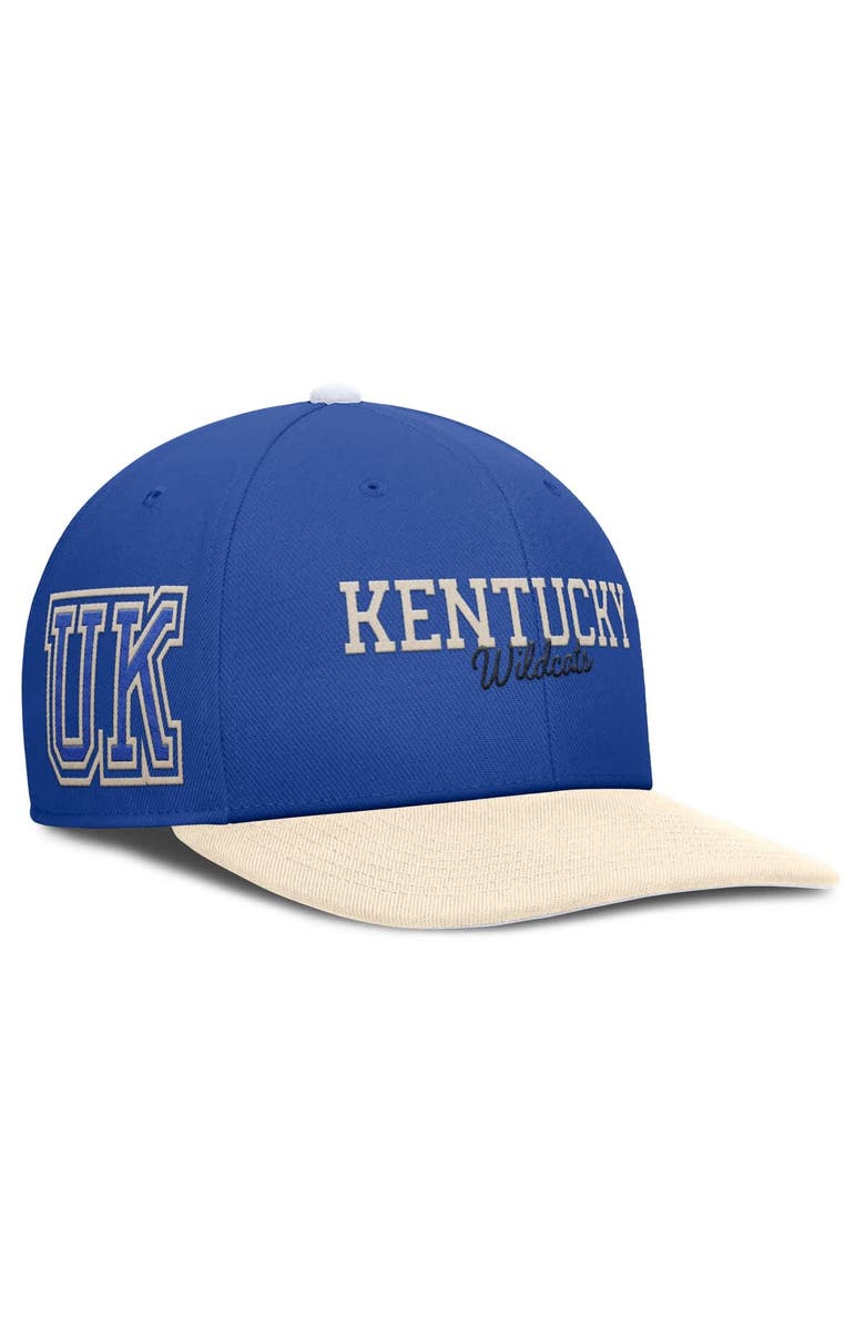 Nike Men's Nike Royal/Cream Kentucky Wildcats Pro Legacy Script Snapback Hat, Alternate, color, Royal