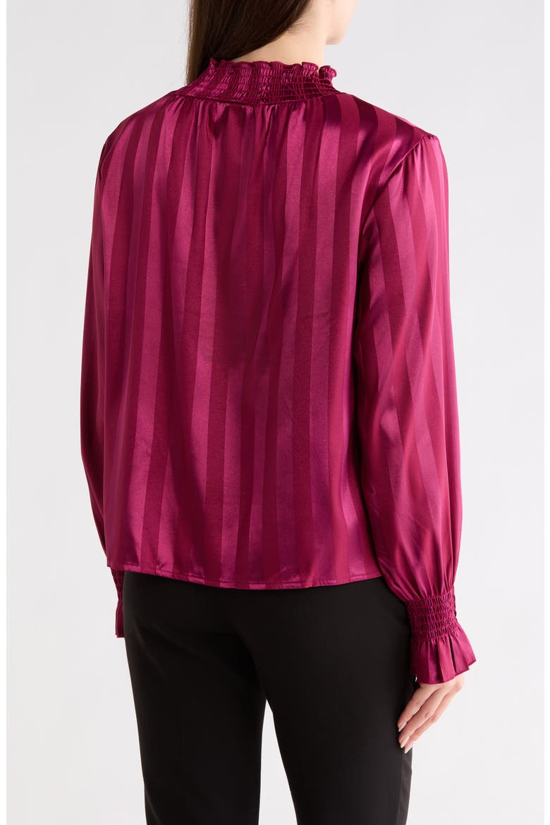 Stripe Long Sleeve Top, Alternate, color, CABERNET
