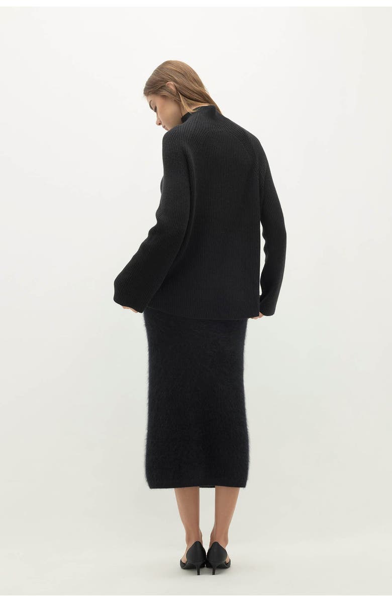 NAKED CASHMERE Kora Cashmere Mock Neck, Alternate, color, Black