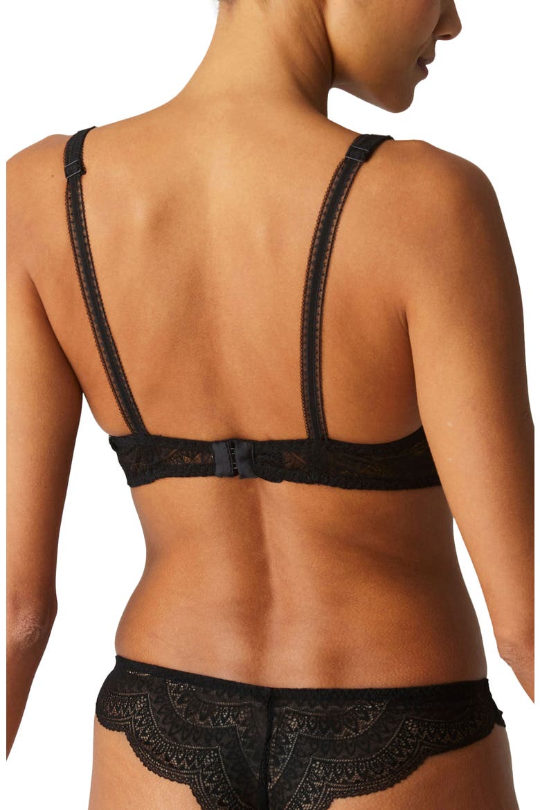 Karma Triangle Bralette, Alternate, color, BLACK