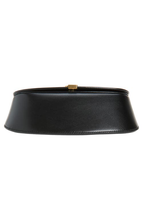 Saint Laurent Mini Voltaire Box Leather Top Handle Bag In Black