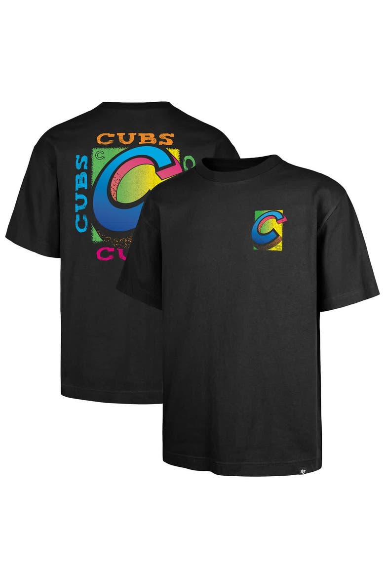Men's '47 Black Chicago Cubs Sundale Foundation T-Shirt, Main, color, Black