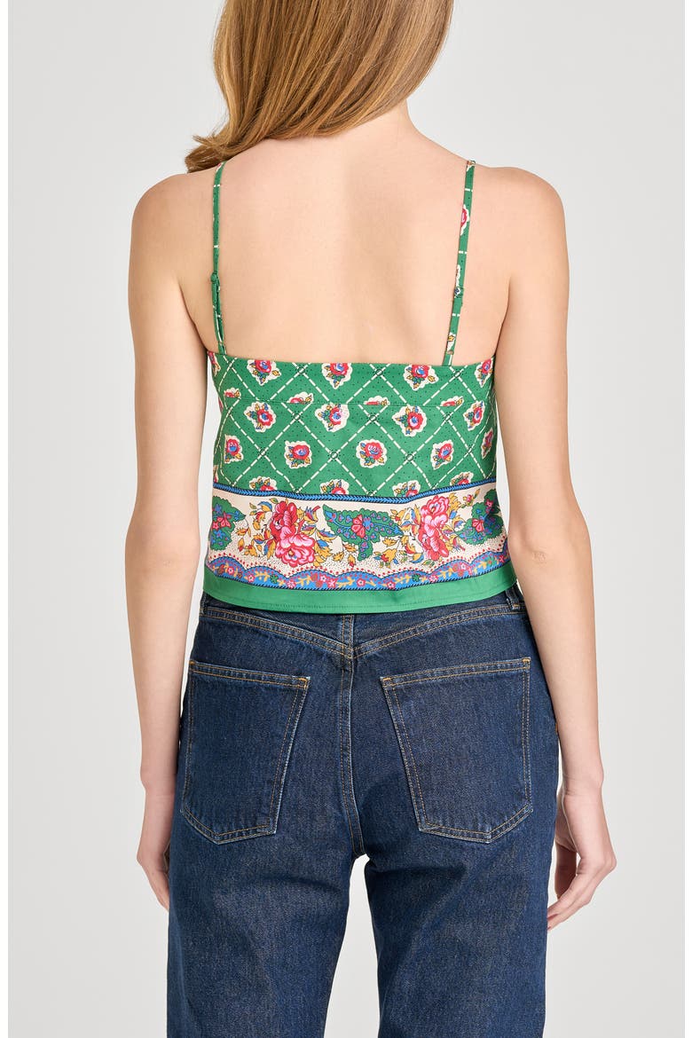 Josefina Mix Print Crop Top, Alternate, color, GREEN SCARF