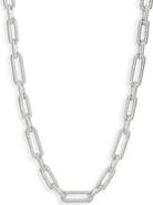 VIDAKUSH Pavé Paper Clip Link Chain Necklace