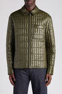 Moncler Madiere Vertical Quilted Shirt Jacket