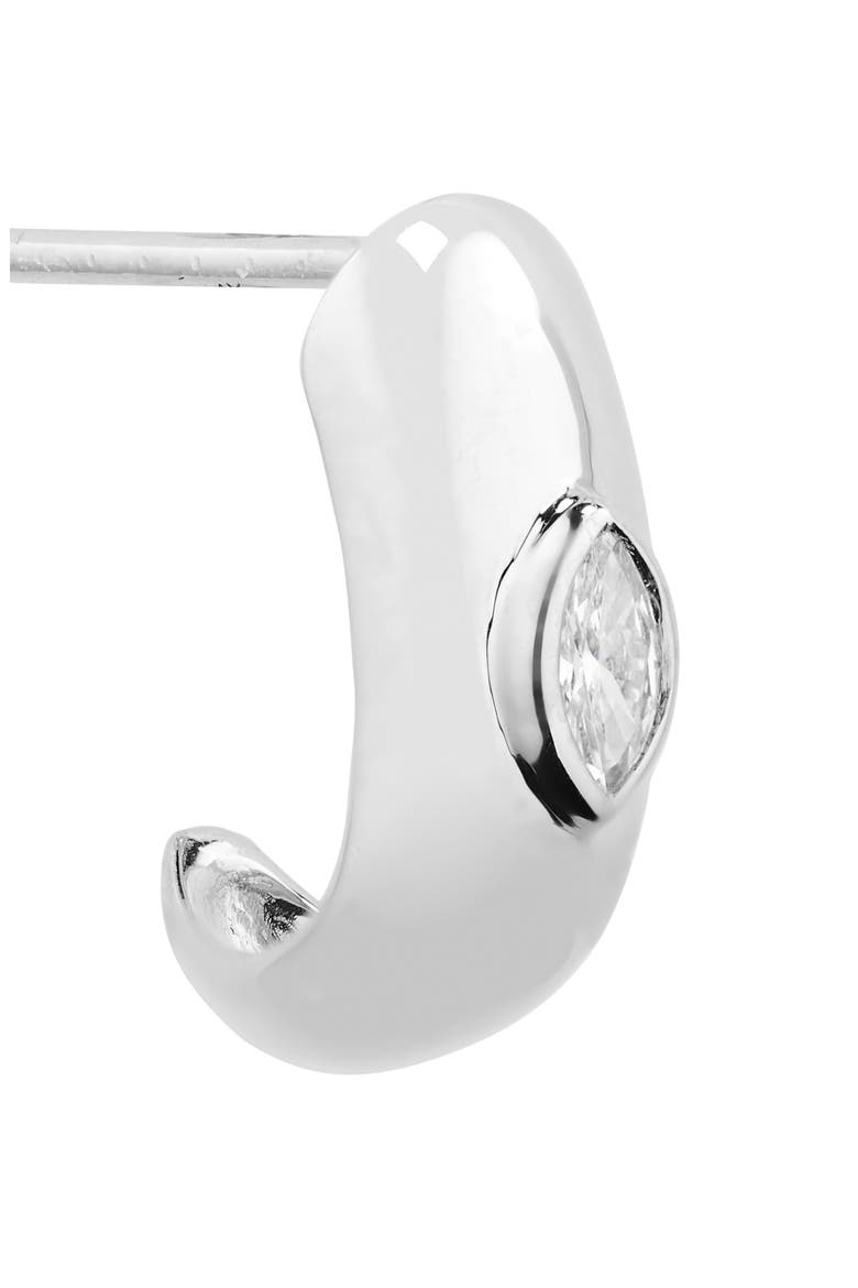 Alexa Jordyn Diamond Hoop Earrings, Alternate, color, WHITE GOLD/ DIAMOND