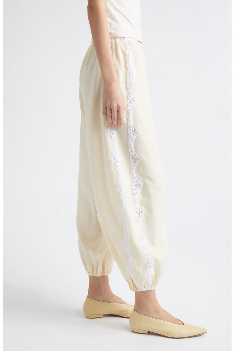 Tabitha Lace Trim Balloon Pants, Alternate, color, BUTTERMILK