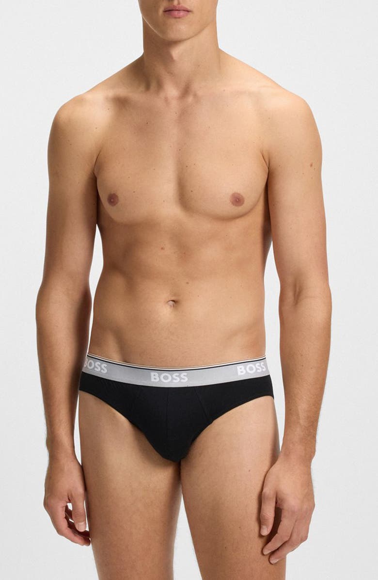 BOSS Assorted 3-Pack Power Stretch Cotton Briefs, Alternate, color, 