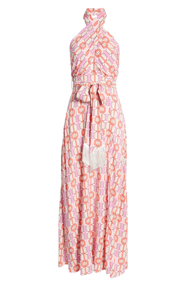 VICI Collection Geometric Print Halter Maxi Dress, Alternate, color,