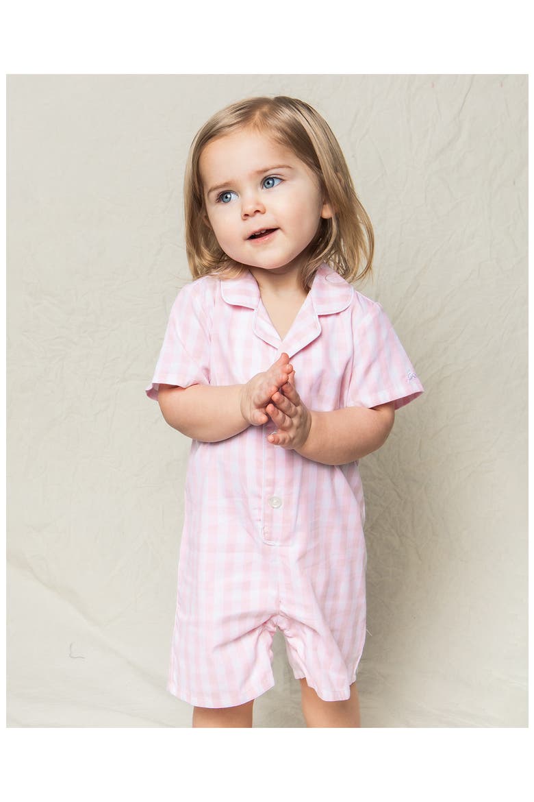 Pink Gingham Summer Romper, Alternate, color, PINK