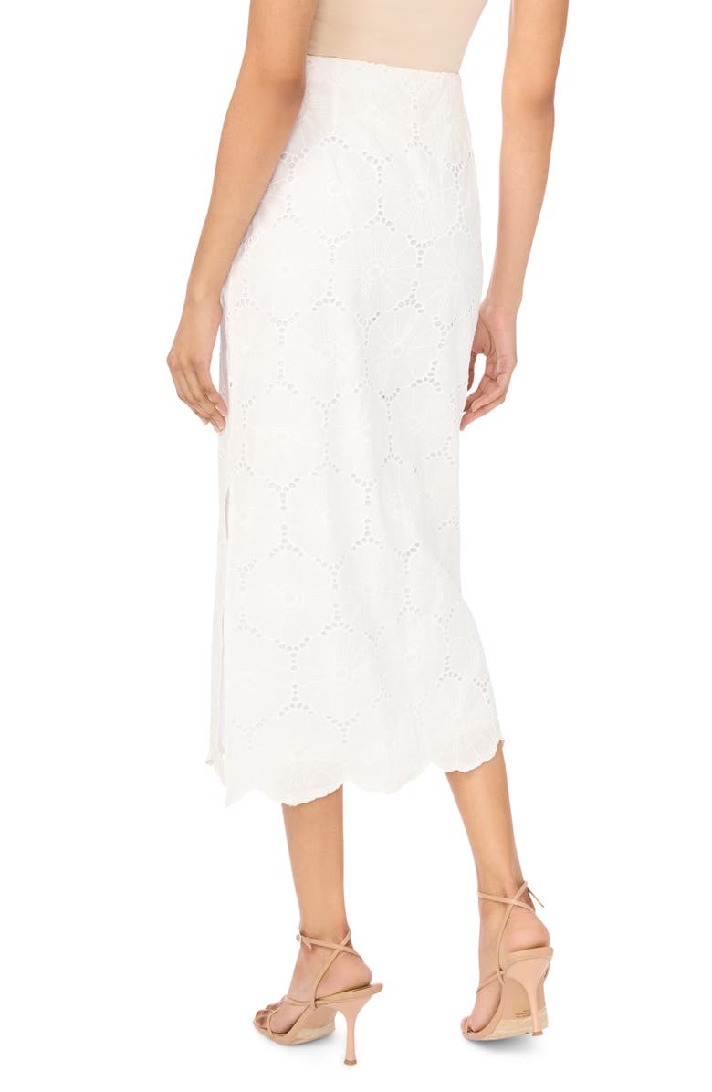 Vince Camuto Eyelet Maxi Skirt, Alternate, color, Ultra White
