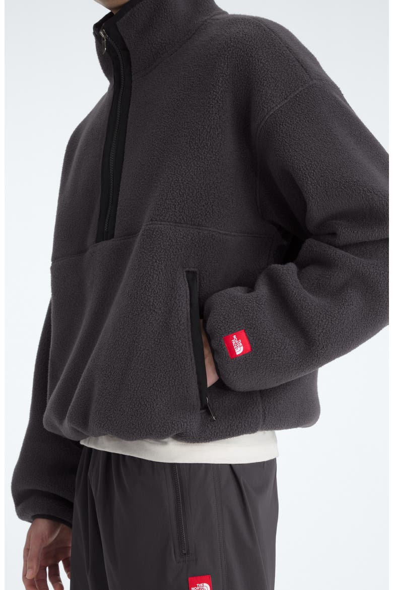 Red Box Quarter Zip Fleece Pullover, Alternate, color, OBSIDIAN