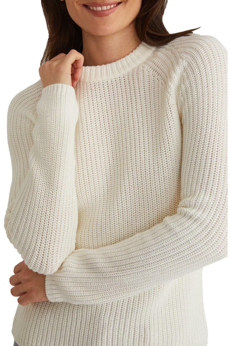 Jane Cotton Sweater, Alternate, color, CHALK