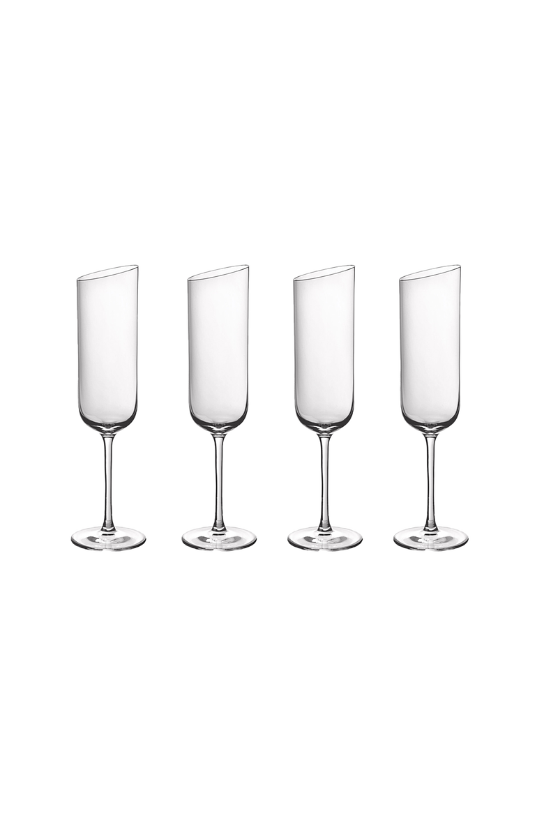 NewMoon Flute Champagne  Set of 4, Main, color, clear