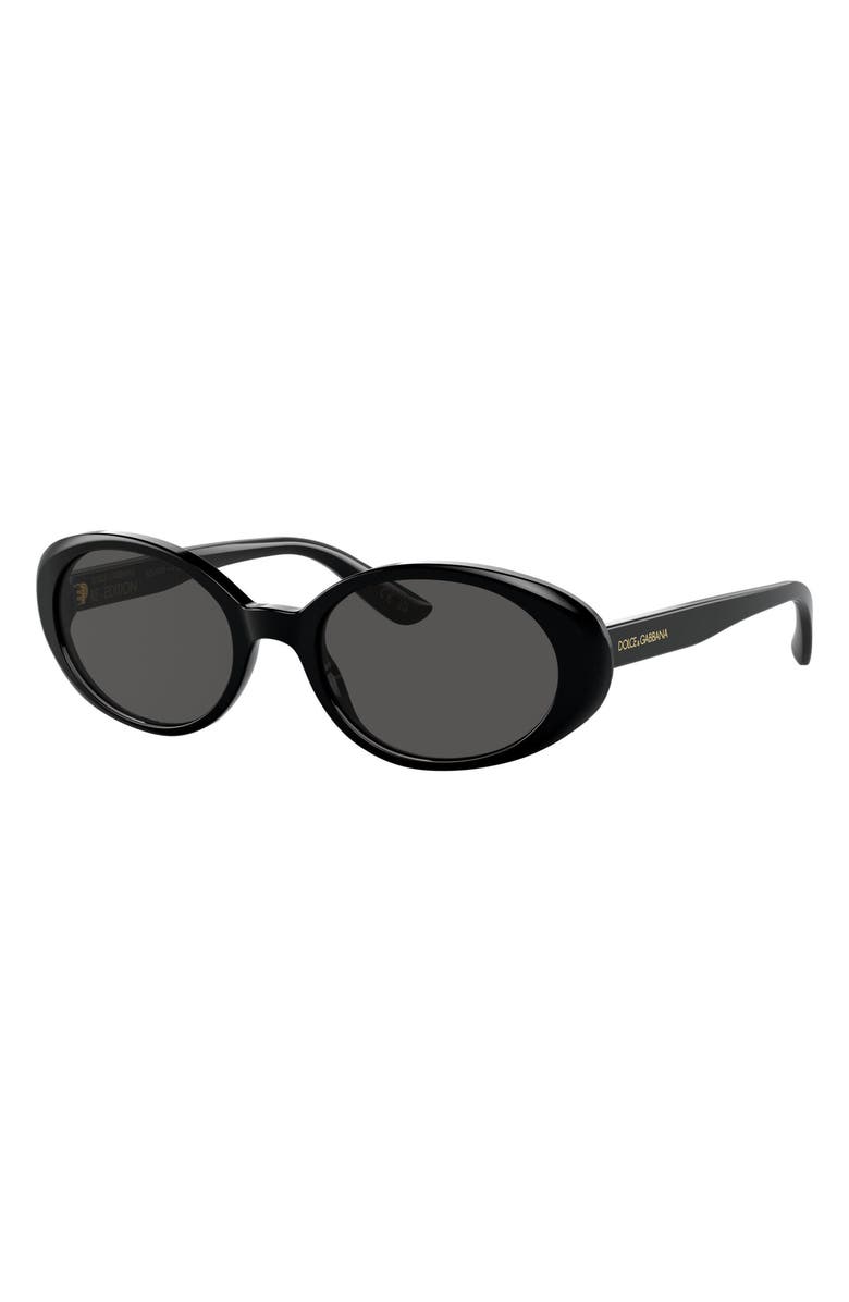 Dolce&Gabbana 52mm Oval Sunglasses, Alternate, color, 