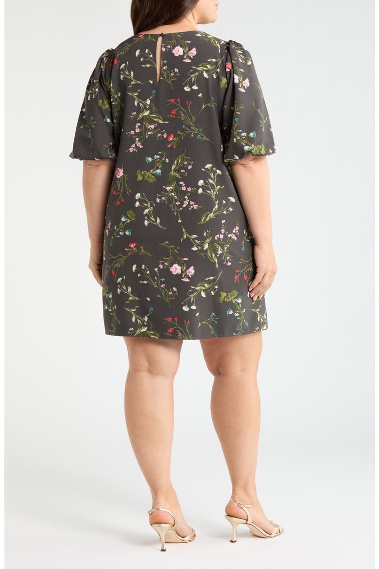 Morrigan Bubble Sleeve Shift Dress, Alternate, color, GREEN-MULTI