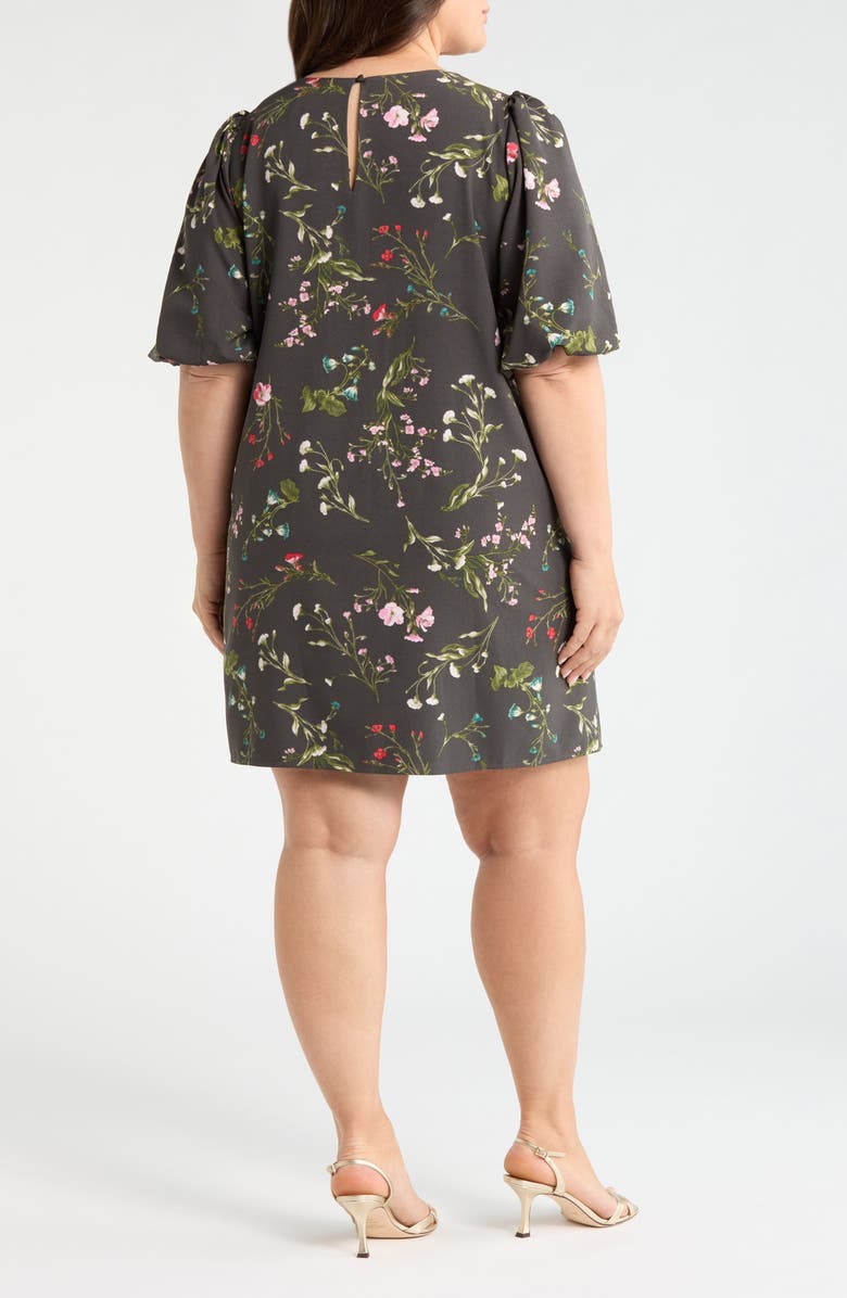 SUGARLIPS Morrigan Bubble Sleeve Shift Dress, Alternate, color, Green-Multi