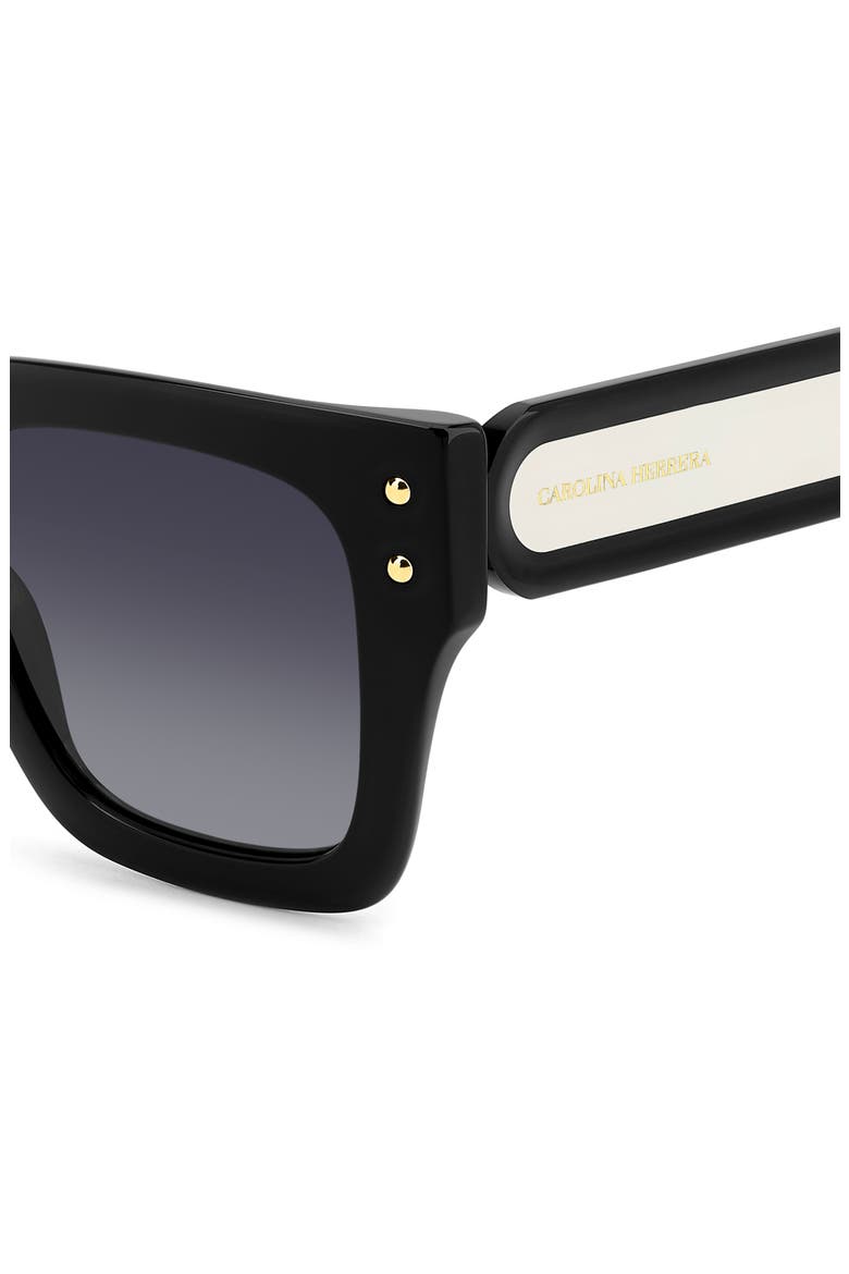51mm Gradient Square Sunglasses, Alternate, color, BLACK/ DARK GREY SF