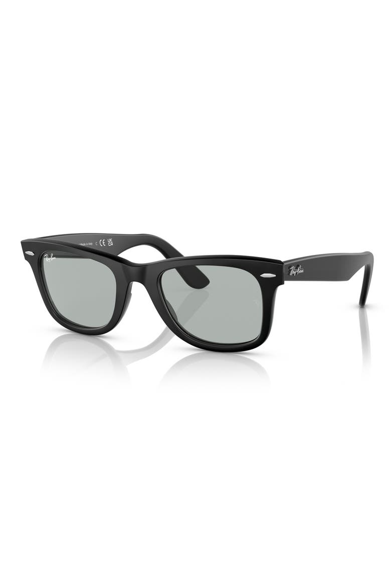 52mm Square Sunglasses, Alternate, color, MATTE BLACK / LIGHT GREY