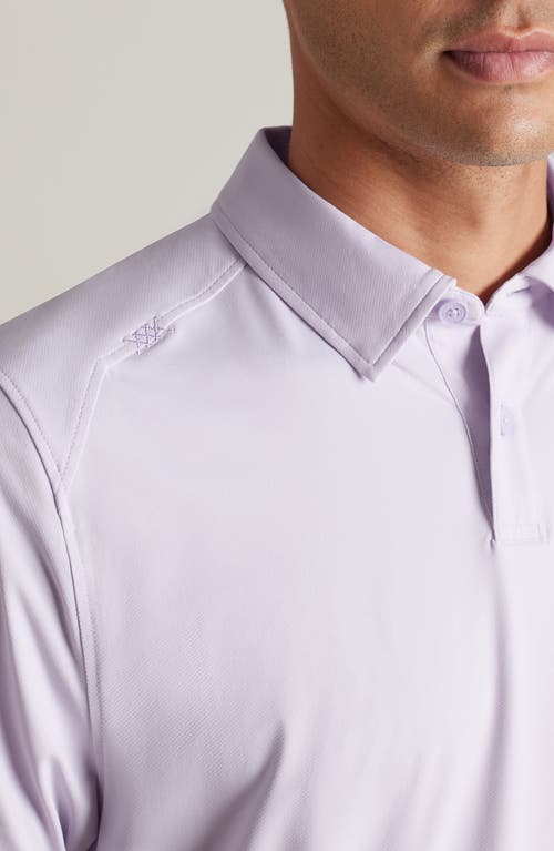 Rhone Momentum Quarter Zip Polo In Lavender Dusk