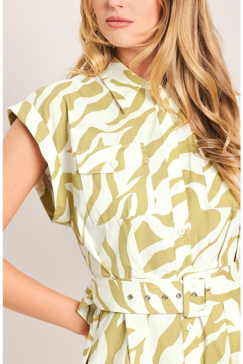 Belted Shirtdress, Alternate, color, IVORY TAUPE