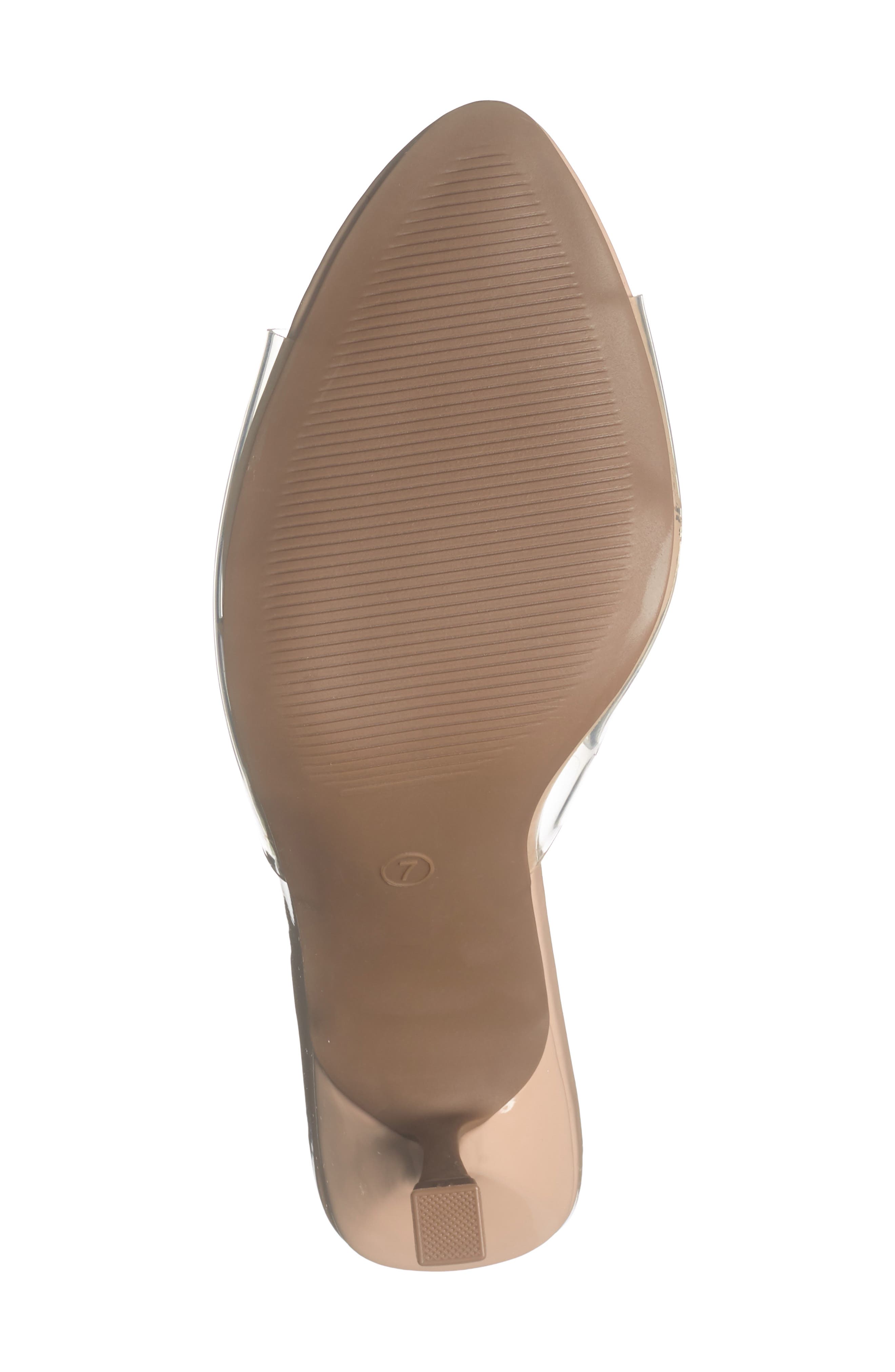 Rave Slide Sandal, Alternate, color, CLEAR/ BEIGE
