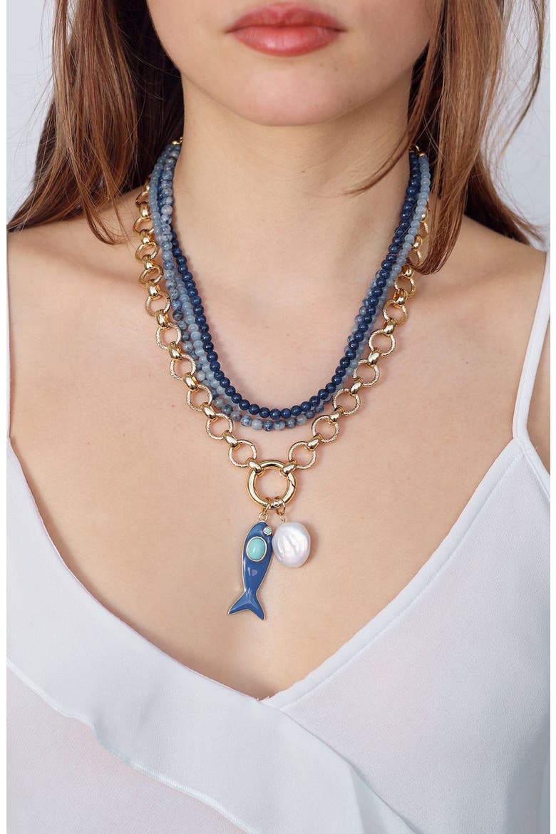 Margot Pendant Necklace, Alternate, color, BLUE