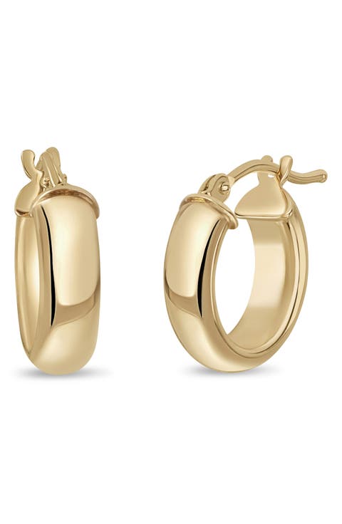Essentials 14K Gold Smooth Hoop Earrings
