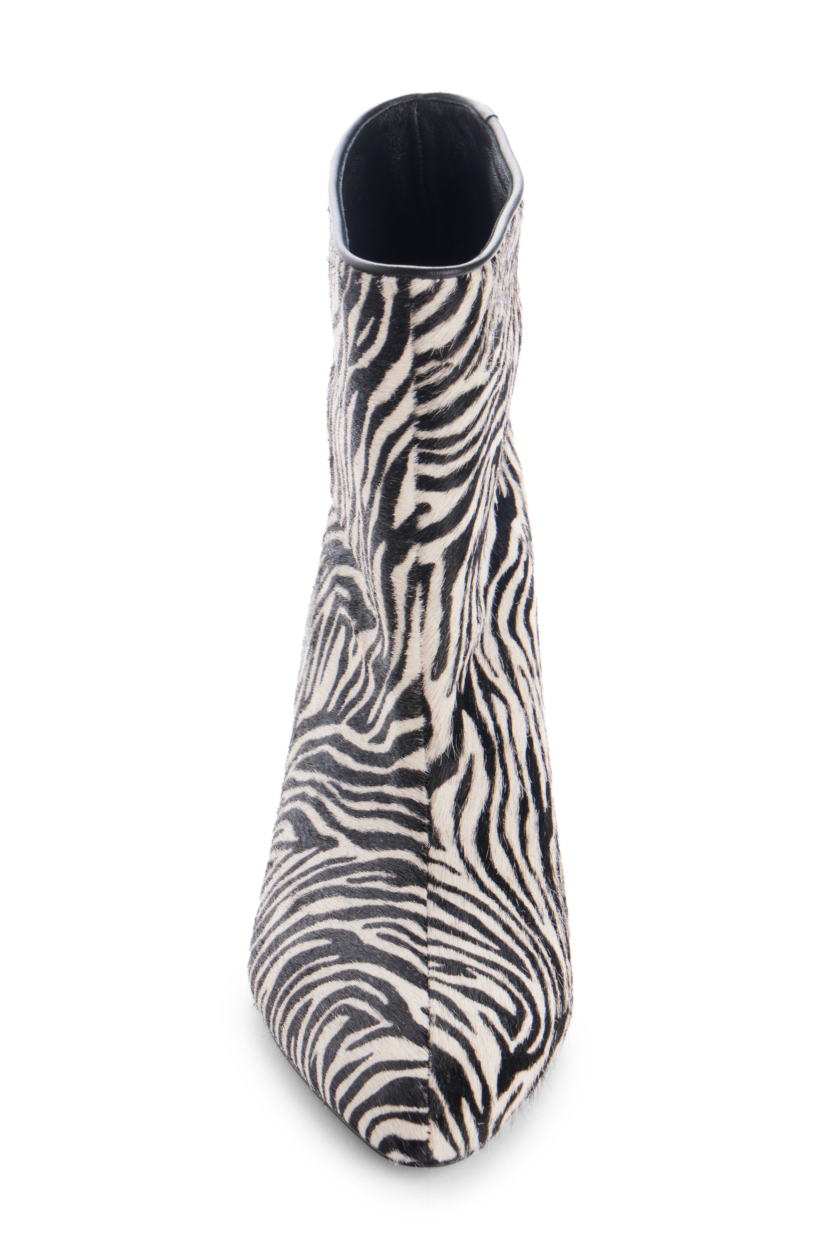 Jany Genuine Calf Hair Bootie, Alternate, color, ZEBRA