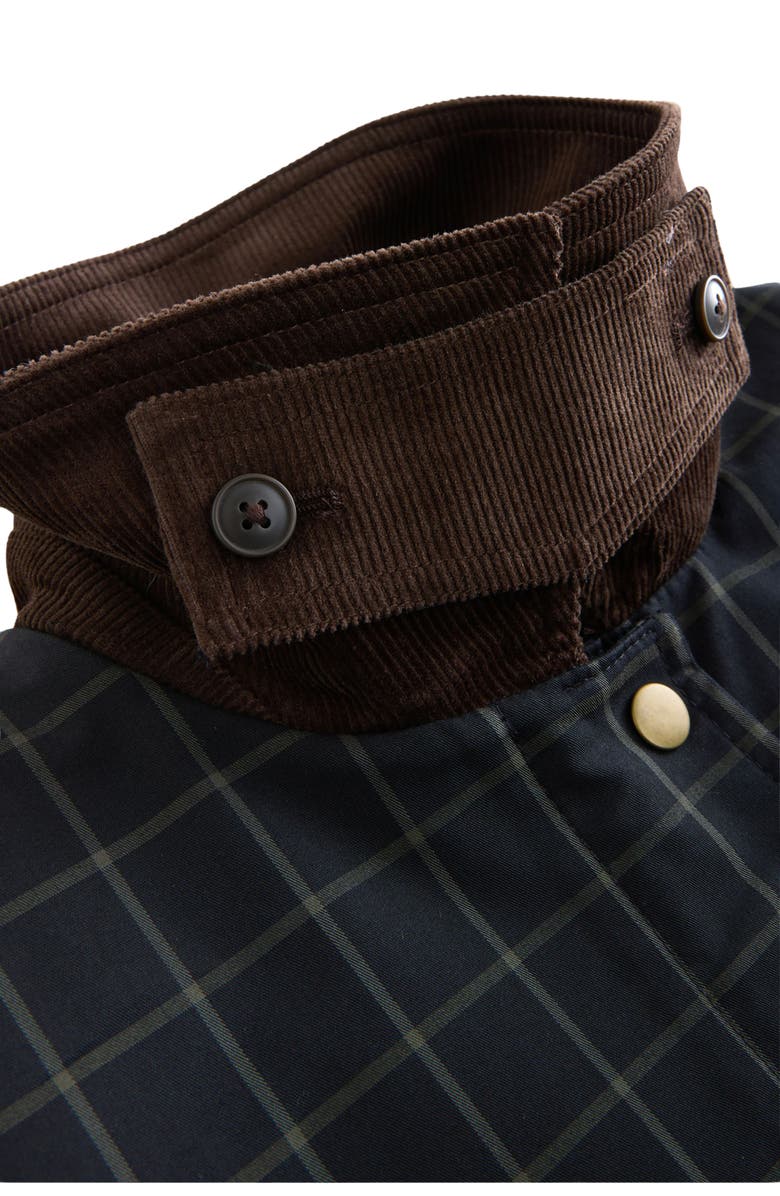 NEXT Corduroy Collar Waxed Jacket, Alternate, color, Blue