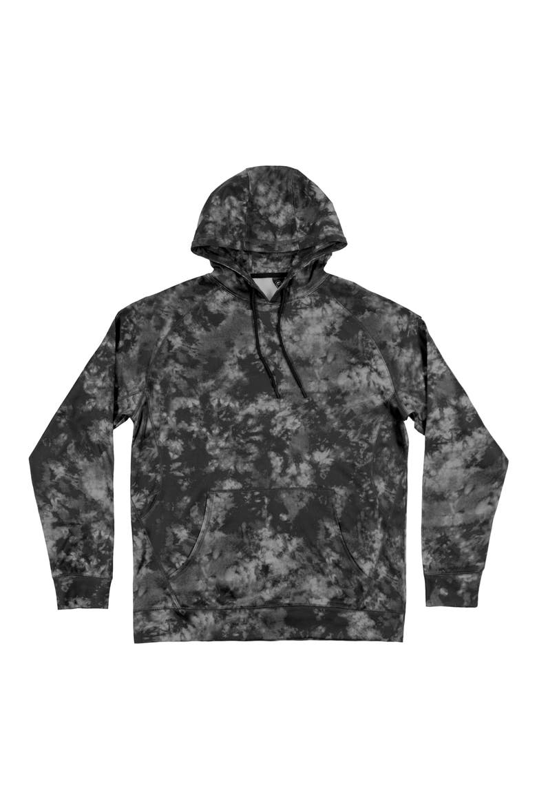 Performance Pullover Hoodie, Main, color, BLACK TIE DYE