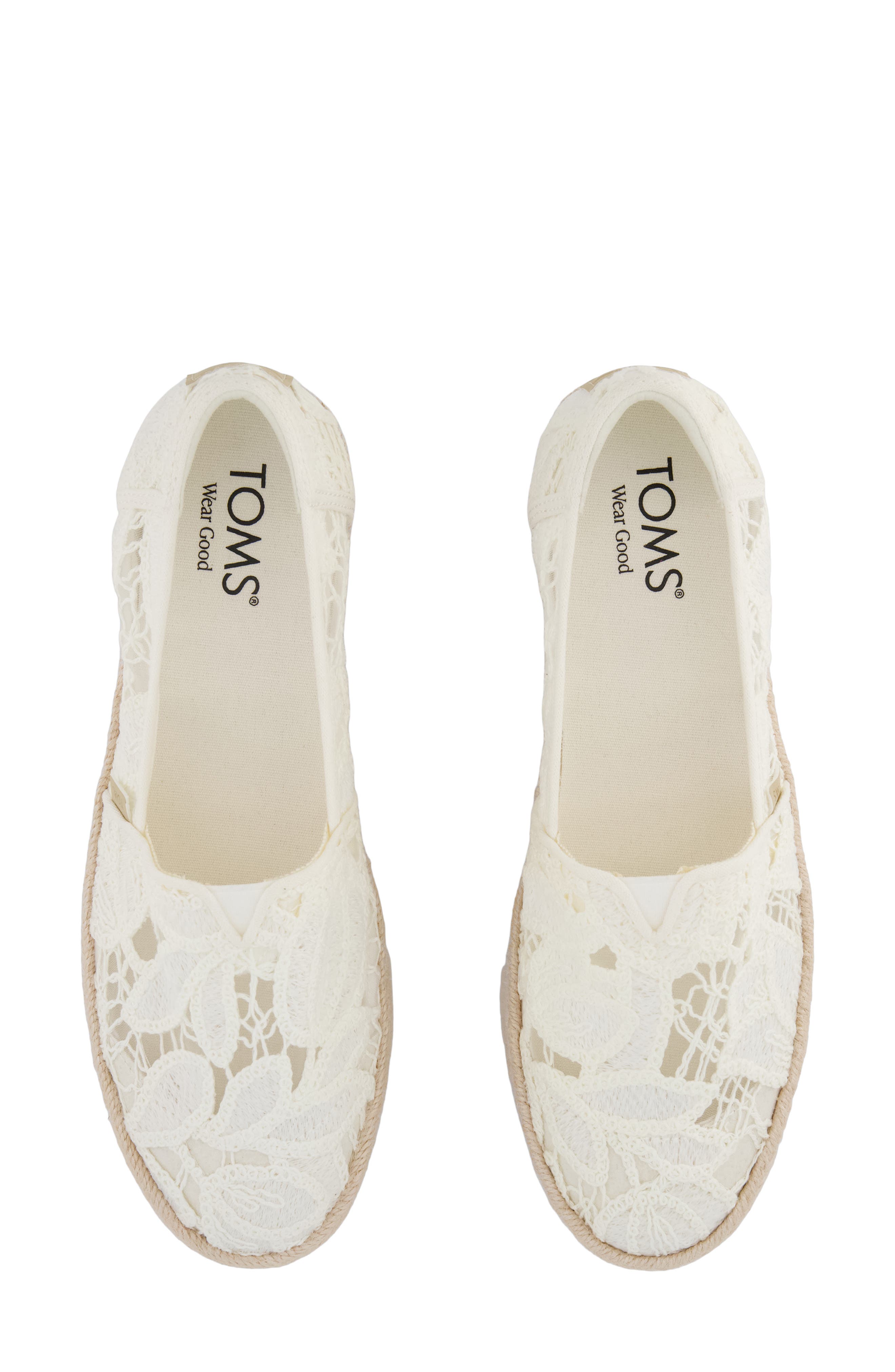 Valencia Platform Espadrille, Alternate, color, NATURAL LACE
