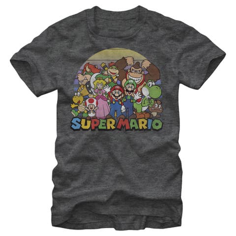 Men's Super Mario Crew Short Sleeve Graphic T-shirt