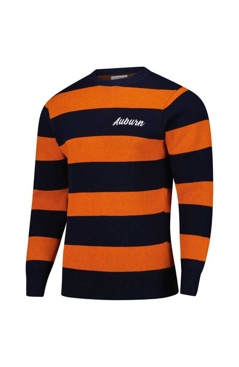 Uscape Apparel Unisex Uscape Apparel Navy/Orange Auburn Tigers Renew Knit Vintage Pullover Sweater, Alternate, color, Navy