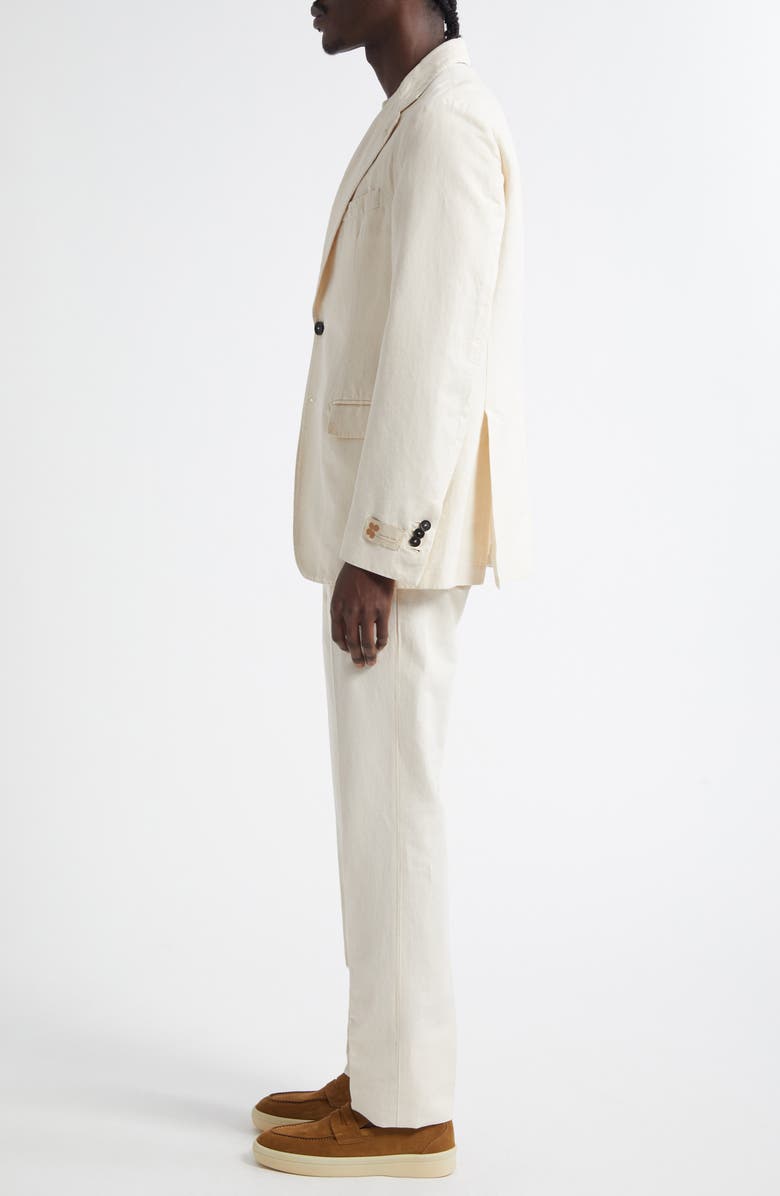 Massimo Alba Cotton & Linen Suit, Alternate, color, Panna