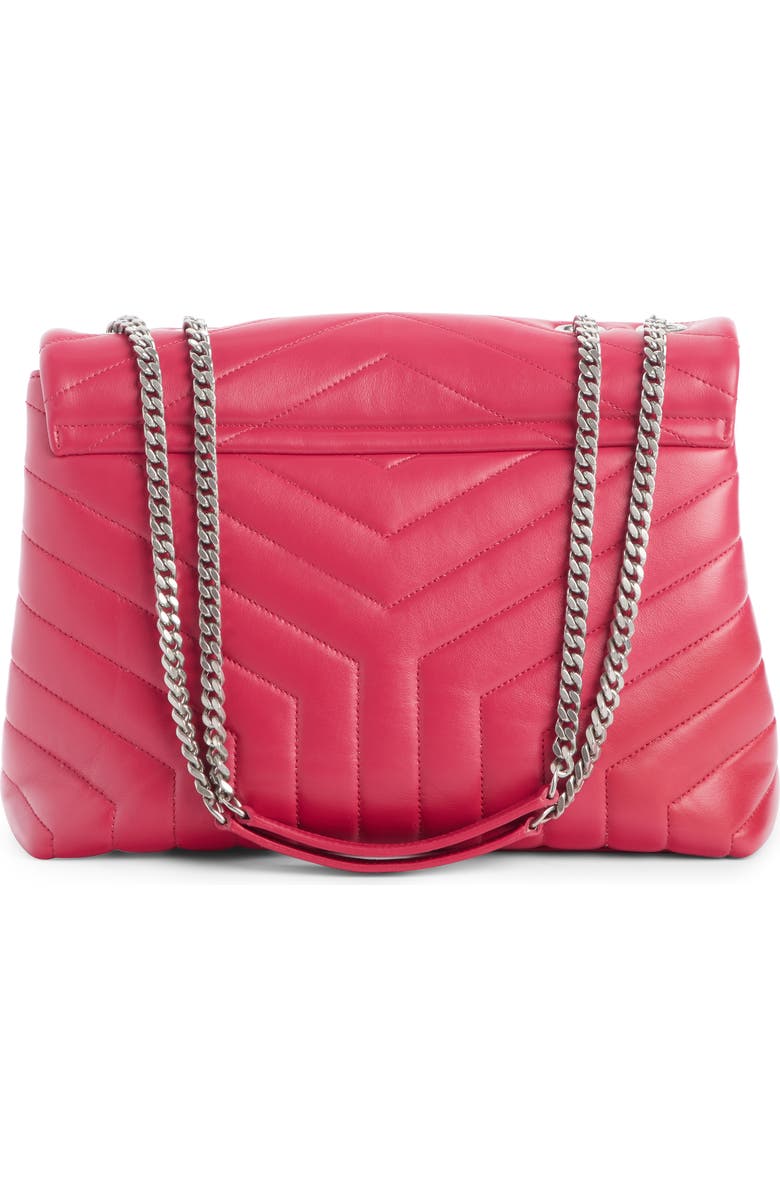 Saint Laurent Medium LouLou Calfskin Leather Shoulder Bag, Alternate, color, Freesia/ Freesia