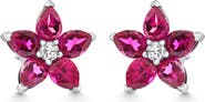 Bliss Diamond 2.19Ct Ruby & Diamond Alexa Earrings 14k Gold Lab Grown