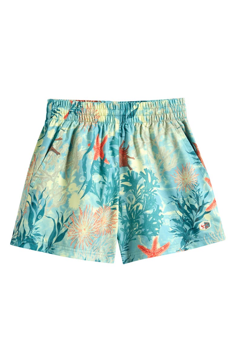Nike Kids' Club Undersea Print Swim Trunks, Main, color, Bicoastal/ Cosmic Clay