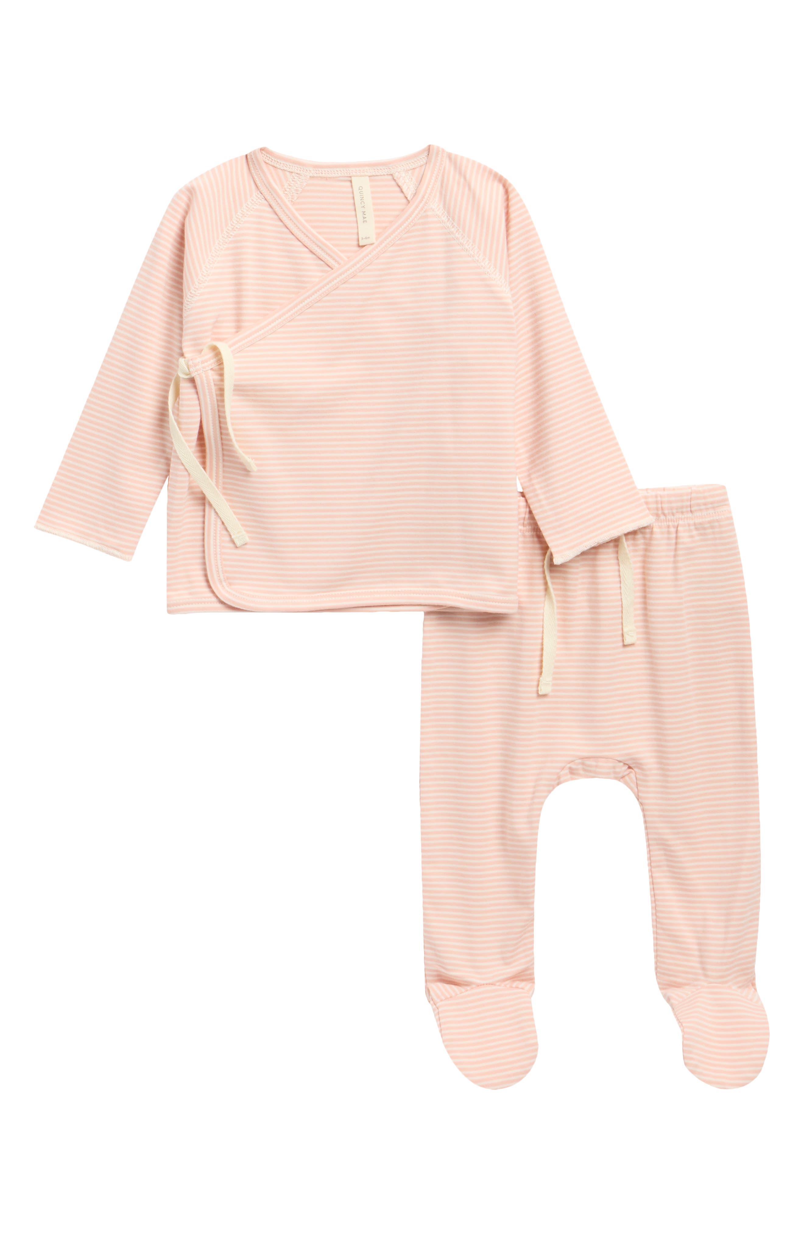 Wrap Top & Footed Pants Set