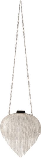 Bria Crystal Fringe Clutch