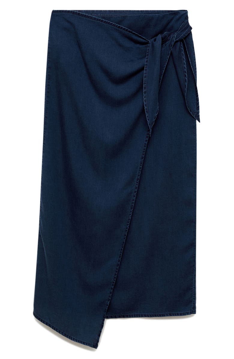 MANGO Denim Sarong Skirt, Alternate, color, 