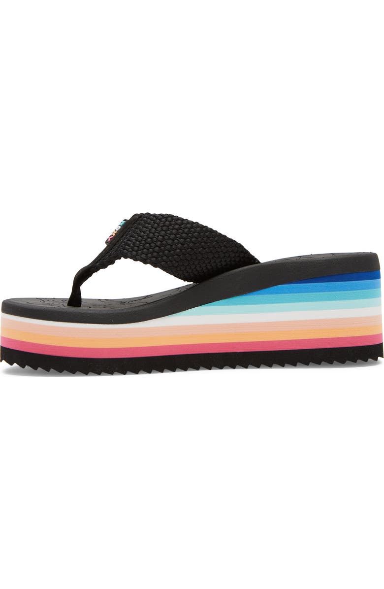 Roxy Kallie Platform Wedge Flip Flop, Alternate, color,