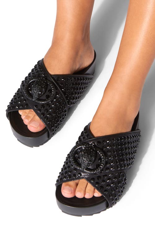 Kurt Geiger London Chelsea Cross Strap Flatform Sandal In Charcoal